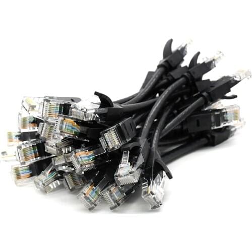 20pcs RJ45 Cat 5e network cable UTP Network Ethernet cable Cord Short Internet LAN Cable 15CM(0.5ft) for switch router laptop PC