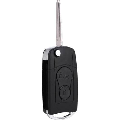 Flip Folding Remote 2 Buttons Uncut Blade Car Key Fob Shell Case Replacement Cover Housing For Ssangyong Actyon Kyron Rexton