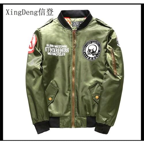 XingDeng Flight Pilot Air Force Jacket Mens Fashion Thick Warm Autumn Winter Military Motorcycle Jackets top zipper coat