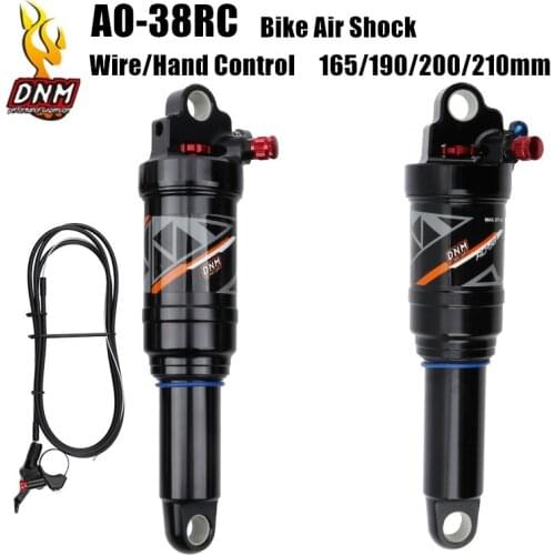 DNM AO-38RC Mountain Bike Air Rear Shock 165/190/200/210mm MTB Downhill Bicycle Coil Rear Shock Wire ontrol/Hand Control