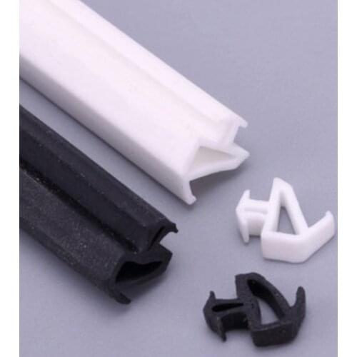10meters Tubular Gasket Weatherstrip Aluminium Door Window Slot Seal Strip Triangle Silicone Rubber 5 x 12m Black White Brown