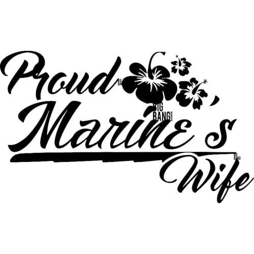 15*9cm Marines Wife Vinyl Decal Sticker Car Window Proud Military Family Mom Fashion Personality Vinyl Car Wrap Decor Decals