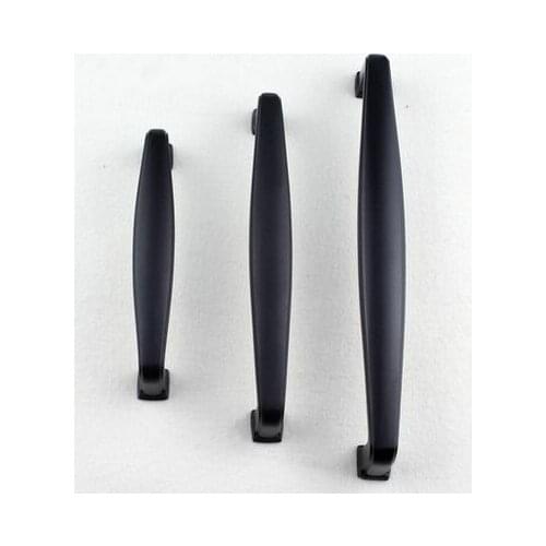 160mm modern simple black furniture handles black kitchen cabinet wardrobe door pull handle 6.3" dresser cupboard pulls handles