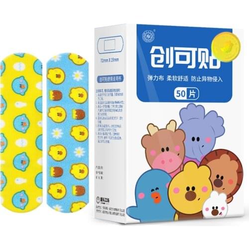 2 Boxes/100Pcs Waterproof Bandage Band-Aid Hemostatic Adhesive Aid Waterproof First Aid Emergency Kit for Kids Adhesive Bandage