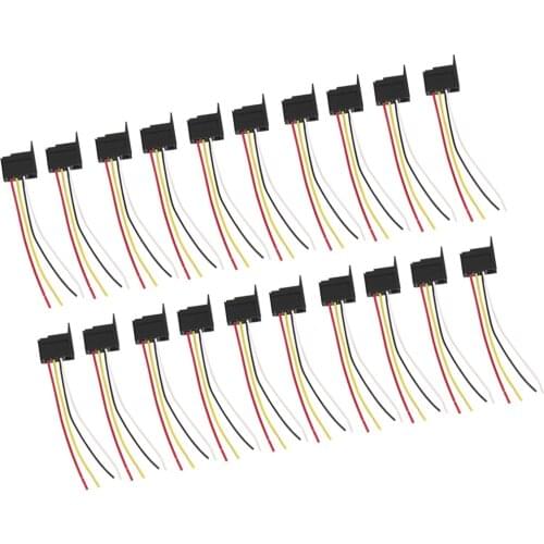 20x Car 12V 12 Volt DC 20A/30A AMP Relay Harness Socket 4P 4 Wire