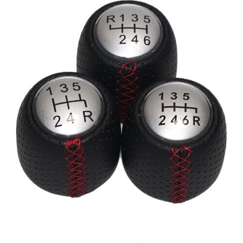 5/6 speed Leather Car Gear Shift Konb Gaiter Shifter Knob For ALFA ROMEO 147 For SPIDER 2005 2006 2007 2008-2011