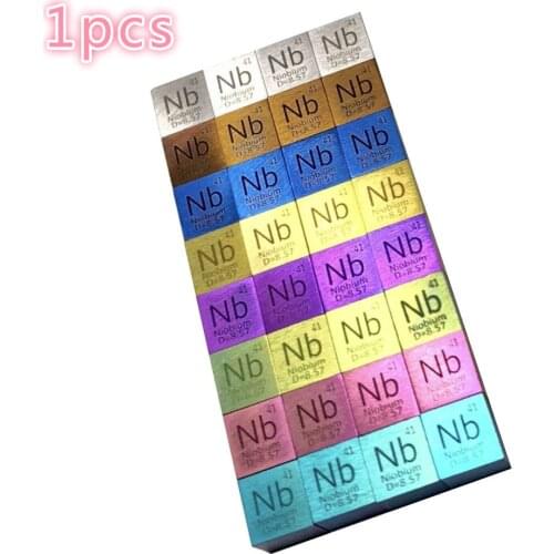 6 Different Colors Polished Niobium 10mm Cube for Element Collection Nb Density Block Hand Made Hobbies Craft Display