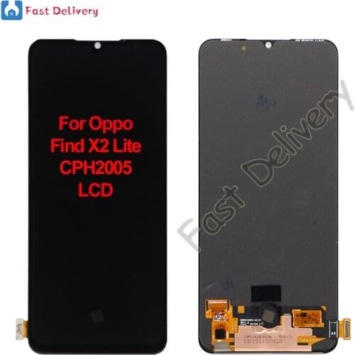 AMOLED For Oppo Find X2 Lite CPH2005 LCD Display Touch Panel Screen Digitizer Assembly Replacement Accessory Parts 100% Tested