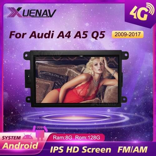 Auto Stereo Radio Video CarPlay For Audi A4 A5 Q5 2009-2017 Car Radio GPS Stereo Touch Screen 8 Core Multimedia Player Android