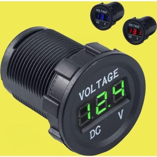 12V 24V Auto Led Display Modified Car Charger Adapter Motorcycle Voltmeter for Car Boat Marine