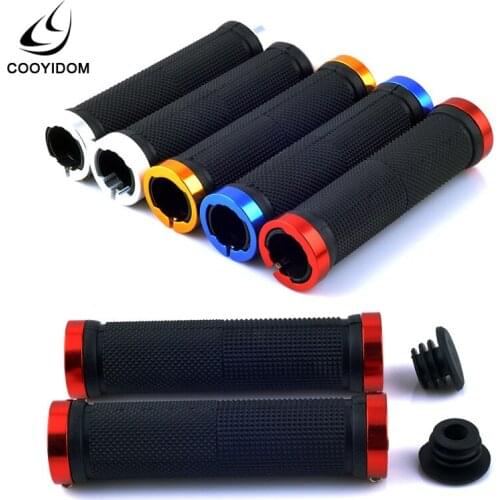 COOYIDOM Anti-Skid Rubber Bicycle Grips MTB Road bicycle handle Grips Mountain Bike Lock On Bicycle Handlebars bicycle cuffs