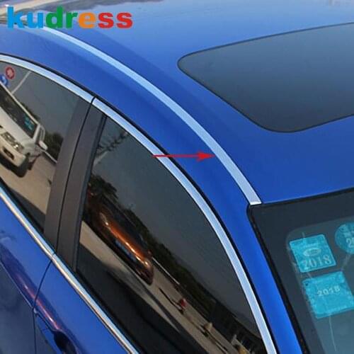 For Kia Cerato Forte K3 2019 2020 2021 Sedan Stainless Steel Roof Trim Cover Moulding Strip Sticker Car Styling Accessories 2pcs