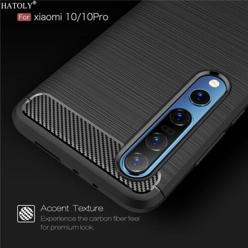 For Xiaomi Mi 10 Pro Case Mi 10 Pro 5G Soft Silicone Back Cover Carbon Fiber Shockproof Bumper Phone Case For Xiaomi Mi 10 Pro