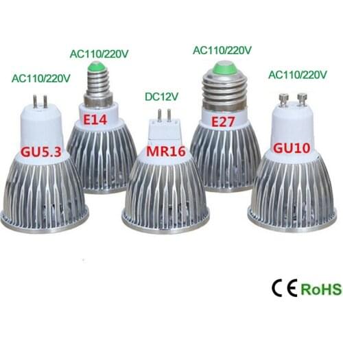 E27 LED E14 Lamp MR16 Spotlight BULB 9W 12W Spot Light Bulb 220V COB SMD lampara LED GU5.3 Bombilla GU10 led Ampul Home Lighting