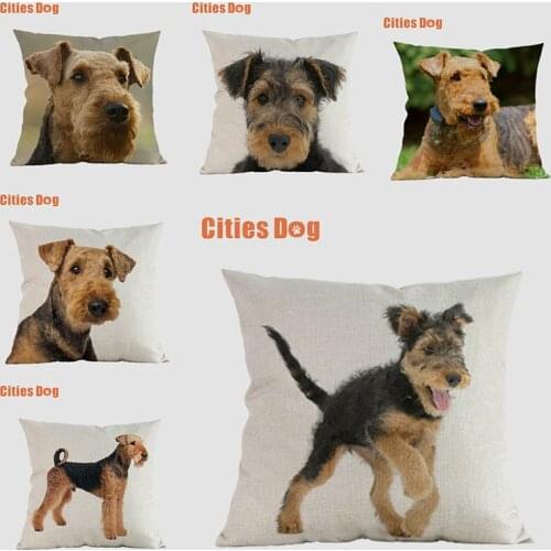 Airedale dog pillow covers decorative cushion covers for sofa Pillows Universal Terrier Dogs pillowcase cushions cover home deco