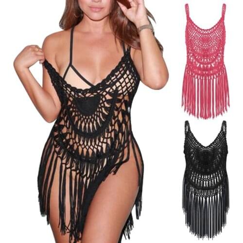 European and American Womens Beach Lace Tassel Wool Vest Swimsuit Hoodie Swimming Suit for Women viquinis mujer 2021