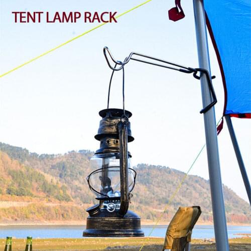 Outdoor Lamp Holder Stand Multifunctional Hunting Hiking Fishing Light Hanging Post Kit Portable Tent Light Stand Holder