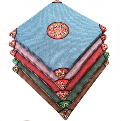 Chinese Style Antique Cushion Summer Cushions for Dining Chairs Featured Embroidery Wooden Sofa Office Classical Cushion Chair
