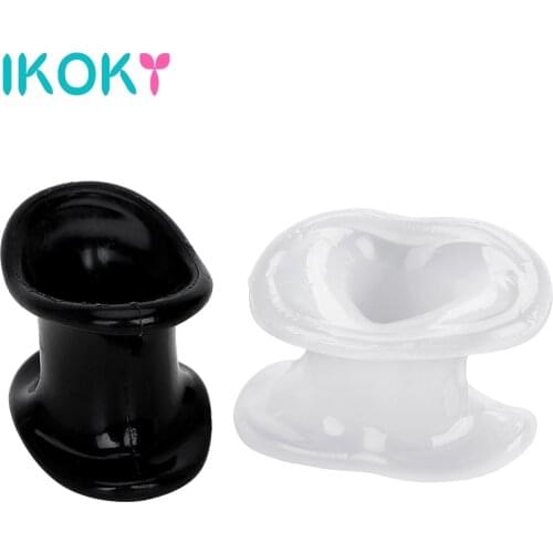 Delay Ejaculation Male Chastity Cage Scrotum Stretcher Penis Ring Cock Enlargement Sex Toys For Men Foreskin Correct Erotic Shop