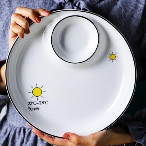Creative Northern Europe Plates Tableware Dish Plates Ceramics Household Dinnerware Breakfast Dishes