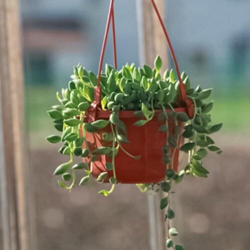Flower Basket Reusable Heighten Plastic Hanging Planter Decor Pot for Outdoor Flower Basket