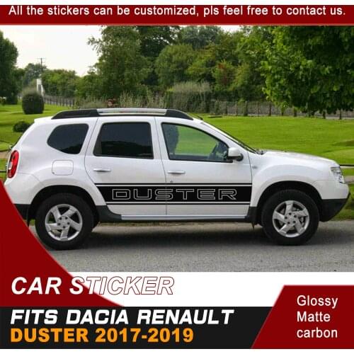 Fit For Dacia Renault Duster 2017 2018 2019 Car Stickers Side Door Duster Gradient Stripe Graphic Vinyl Car Decals Custom