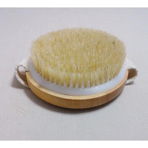 Natural Bristles Brush without Handle Dry Skin Body bath Shower Bristle Massage Wooden Brushes SN1014