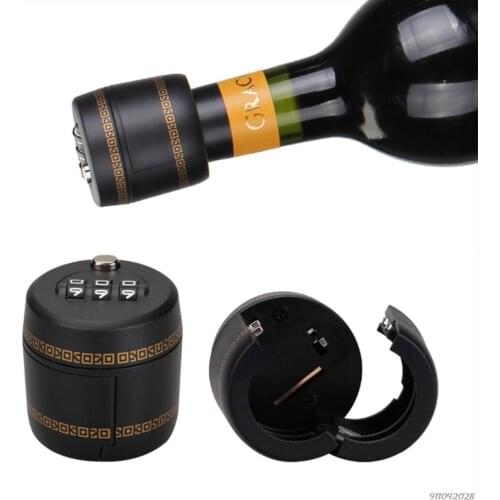 Plastic Bottle Password Lock Combination Lock Wine Whisky Liquid Stopper Vacuum Plug Bar Home Shops Hotel Supermarkets wholesale