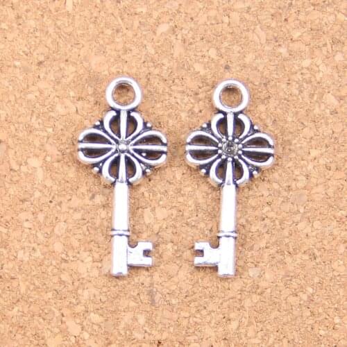 14pcs Charms retro treasure chest key 30x13mm Antique Pendants,Vintage Tibetan Silver Jewelry,DIY for bracelet necklace