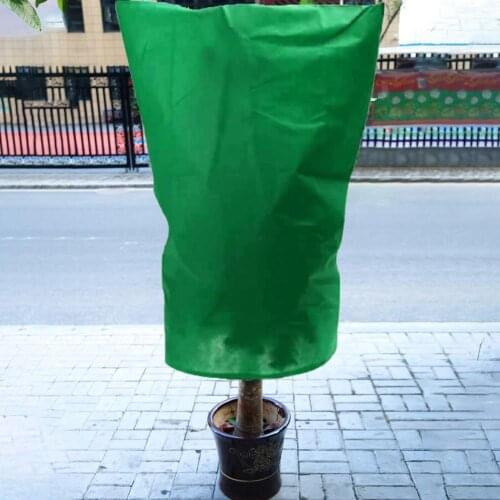 Practical Plant Cover Drawstring Effective Non Waven Fabric Elastic Protective Cover for Garden Supplies