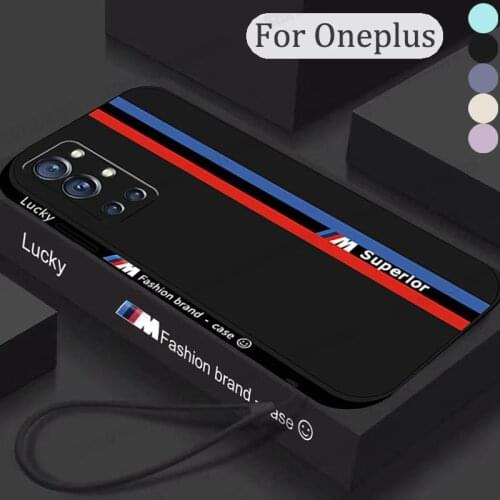 Liquid Silicone Shockproof Soft Matte Case for Oneplus 9R 9 Pro Candy Color Wrist Strap Cover for One Plus LE2101 LE2100 LE2121