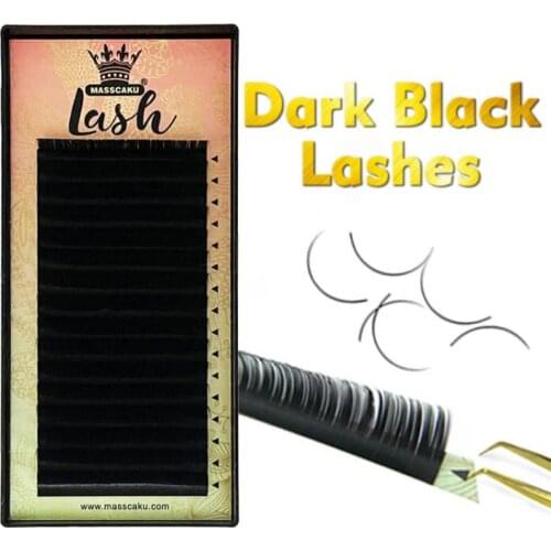 MASSCAKU Eyelash Extension Makeup Lashes 1 Tray 16 Rows High Quality Soft Natural Premium Faux Cils Maquiagem