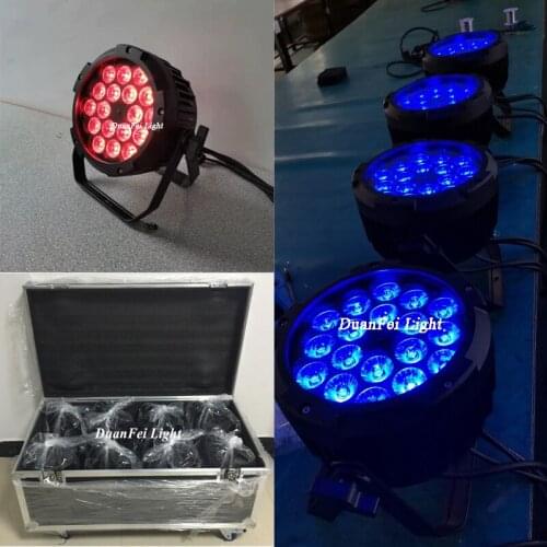 With flycase 8lot waterproof ip65 outdoor 18x10w 4in1 rgbw par led wash wall spot par flat led lyre wash