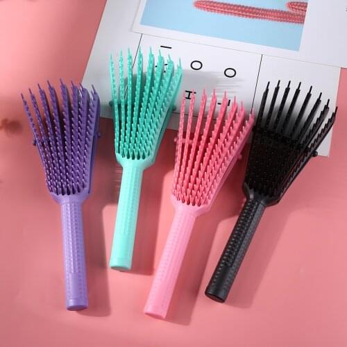 Scalp Massage Curly Hair Detangling Brush Non-slip Rubber Octopus Curly Hair Brush Detangler Hairbrush Women Men Salon