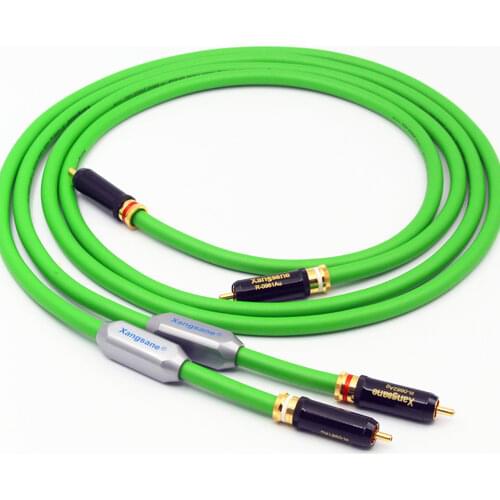 SP-6008AG 7N single crystal copper silver-plated audio cable frosted dual-core rca cable pair