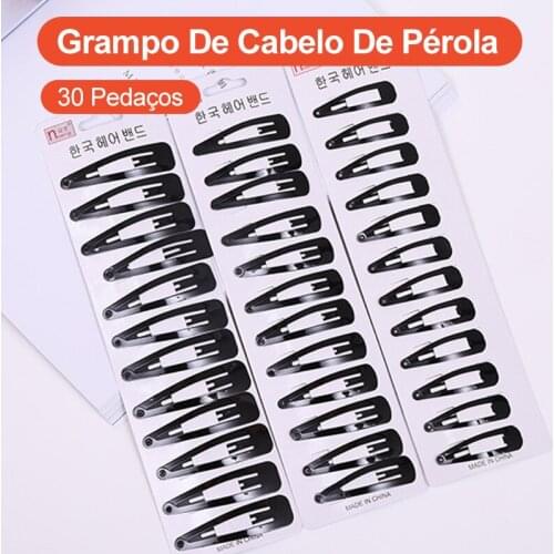 Bridal Ornament Black BB Clip Word Female Hair Accessories Fringe Clip Updo Tools 30 Pieces