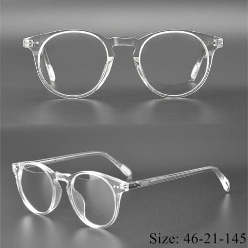 Vintage Quality Acetate eyeglasses frame classical round frame eyewear women men original box case prescription lens free ship