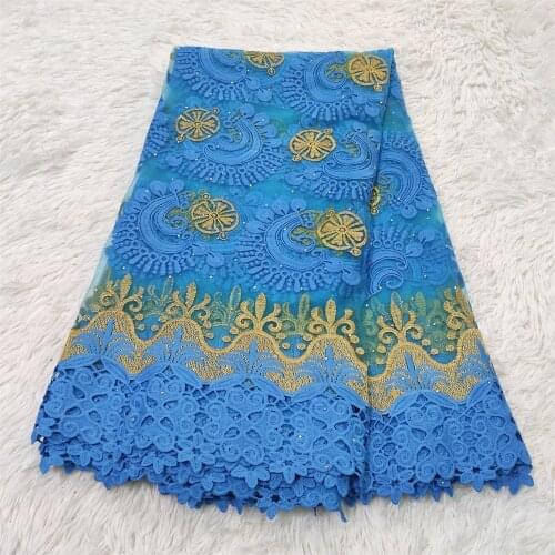 High Quality Nigerian Guipure Cord Lace Fabrics With stones African French Net Lace Fabric Embroidered Tulle Mesh Lace hz1127