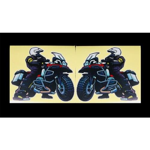 1pair Car Styling Vinyl Applique Tape Motorcycle Side Box Oil Tank Decorate Stickers for GS Adventure Rider Rcaing