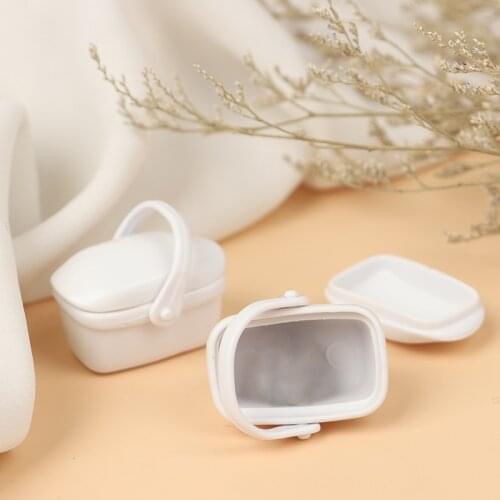 1Pc Miniature Vegetable Food Storage Basket For Cosmetics Tea Picnic Basket Organizer Dollhouse Furniture Toys