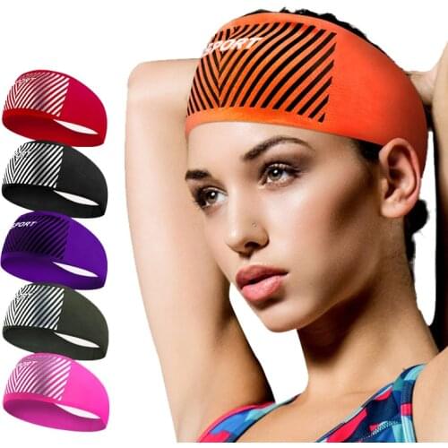 Professional 10 Colors Wide Fitness Headbands Yoga Training Sports Sweatband Basketball Football Tennis Hair Bands Headwear
