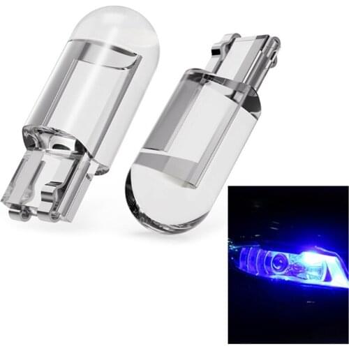 10Pcs Car LED T10 W5W COB Reading Dome Lamp Marker Light Wedge Lights License Plate Bulbs License Plate Bulbs