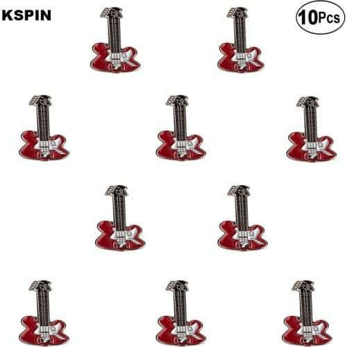 Guitar Lapel Pin Flag badge Brooch Pins Badges 10Pcs a Lot