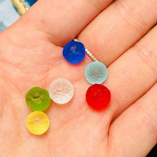 15MM!!6Pcs colored natural grindstones the Czech meteorite hit the glass beads rough stone crystal energy stone