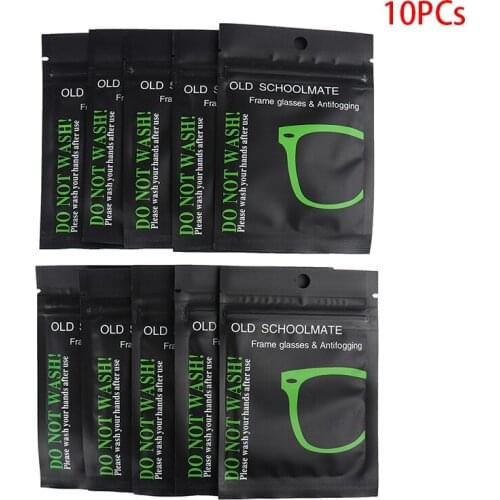 5/10PCs Reusable Anti-Fog Glasses Pre-moistened Len Defogger Eyeglass Wipe Surfing And Diving Anti-fogging Goggle Cloth Hot Sale