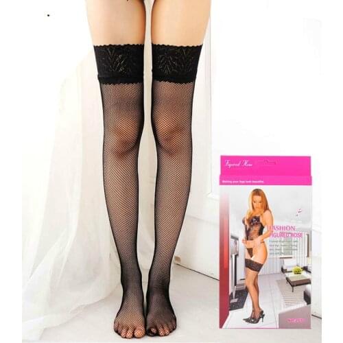 5pcs Wide Lace Small Net Stockings Silicone Anti Stripping High Set Sexy Women White Thigh Knee Girl Elastic Spring New Fashion
