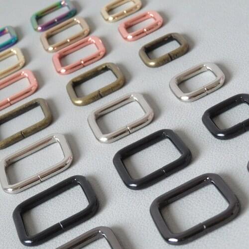 50Pcs/lot Metal Heavy Handbag Leather Bag Purse Strap Belt Rectangle Square D Ring Buckle Clasp Dog Leads Loop DIY Accessory