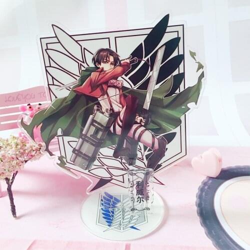 Anime Attack on Titan Levi Rivaille battle Acrylic Stand Figure Desktop Decoration Collection Model Toy Doll Gifts