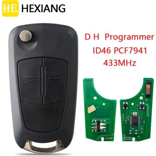 HE Xiang Car Remote Key For Opel Vauxhall Astra H 2004 -2009 Corsa D 2007-2012 Vectra C 2006-2008 ID46 PCF7941 433MHZ Smart Key