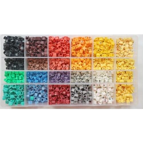 Freeshipping 0.75mm2 -10mm2 12 different number 0-9 + - Color mixed Combined suit with different inner